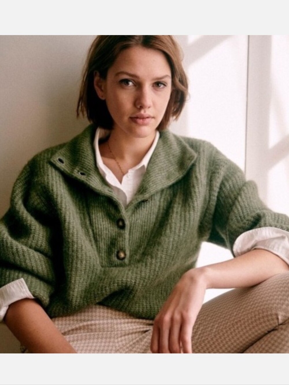 Sezane Micky Jumper Khaki